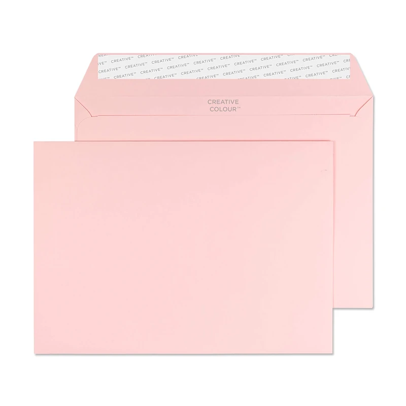 Blake Creative Colour C5 162 x 229 mm 120 gsm Peel & Seal Wallet Envelopes (301) Baby Pink - Pack of 500
