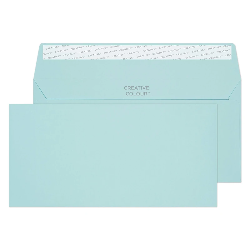Blake Creative Colour DL+ 114 x 229 mm 120 gsm Peel & Seal Wallet Envelopes (218) Cotton Blue - Pack of 500