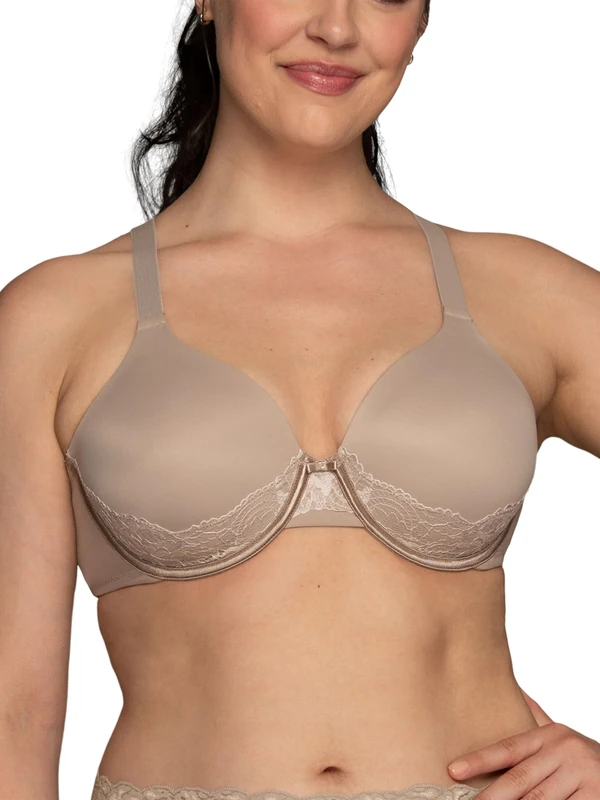 Vanity Fair Women's Beauty Back Lace Full Figure Underwire Bra, Coconut, 38C