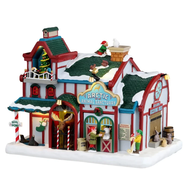 Lemax 35075 Santa's Wonderland Lighted Buildings: Arctic Animal Sanctuary
