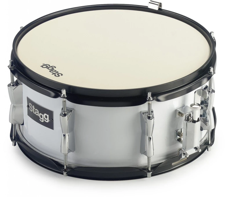 Stagg 22087 13 x 6-Inch Marching Snare Drum - White