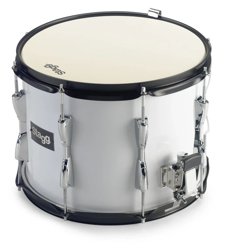 Stagg 22088 13 x 10-Inch Marching Snare Drum - White