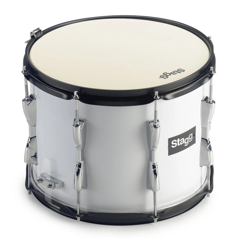 Stagg 22089 13 x 10-Inch Marching Tenor Drum with Strap - White