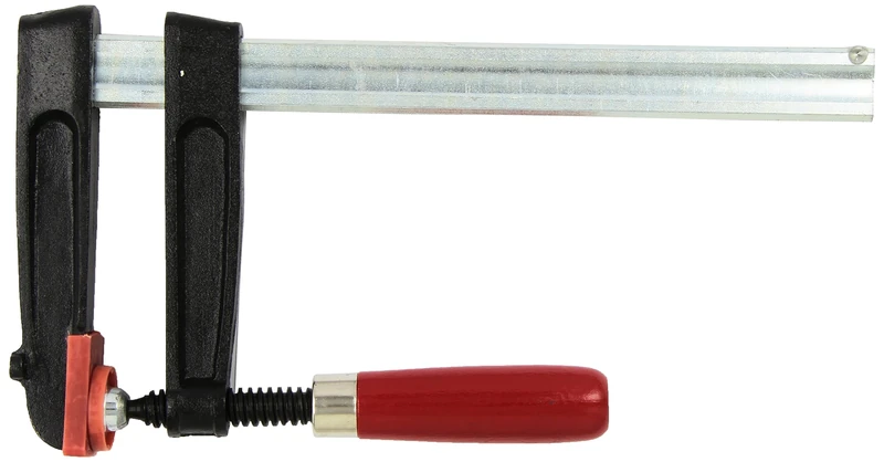 Stubai 287204A DIN 5117 Screw Clamp with Profile Rail, Silver/Black/Red - Image 1