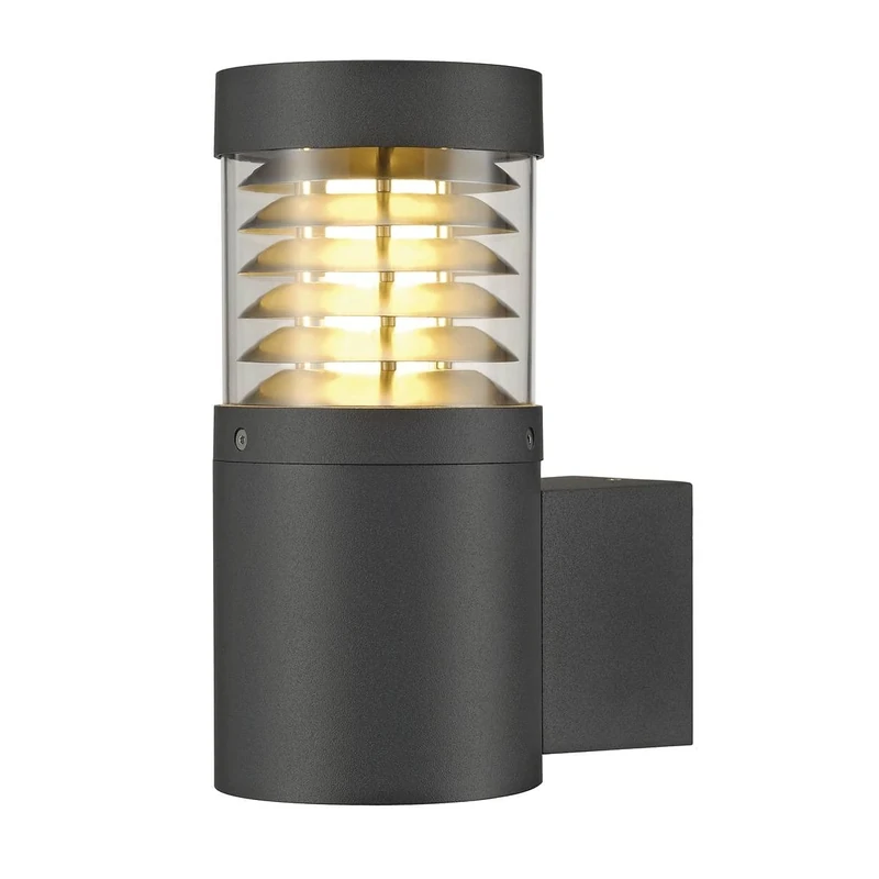 SLV Surface-Mounted Wall Light F-POL Wall/Illumination for Walls, Paths, entrances, LED Outdoor spot, Surface-Mounted Outdoor Light, Garden lamp / E27 IP54 20W Anthracite