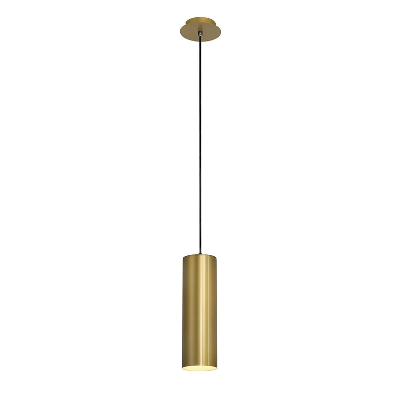 SLV Pendant Light - Enola Aluminium Light Shade with Cylindrical E27 Socket - Easy to Install Ceiling Lights for Living Room, Kitchen & Bedroom - 60W, 220-240V, 32 x 10 x 14.5 cm - SLV, Gold