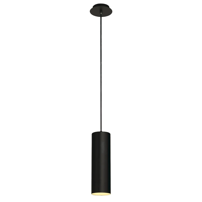 SLV Pendant Light - Enola Aluminium Light Shade with Cylindrical E27 Socket - Easy to Install Ceiling Lights for Living Room, Kitchen & Bedroom - 60W, 220-240V, 32 x 10 x 14.5 cm, Black