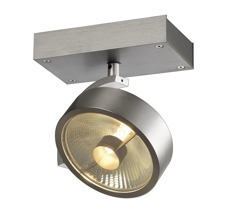 SLV Surface-Mounted Wall and Ceiling Light KALU/Internal Ceiling and Wall Illumination, Surface-Mounted Light, Wall-Mounted Light, Ceiling spot / GU10 75W Aluminium