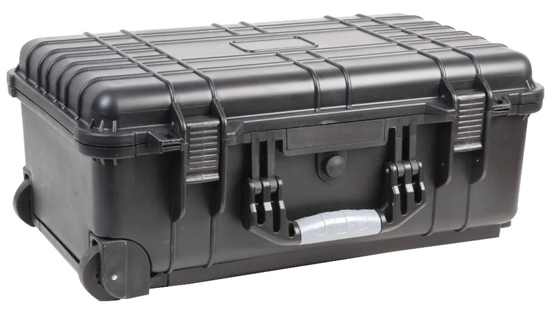DURATOOL D03137 Black Water Resistant Case with Wheels and Foam Insert - 355mm x 560mm x 230mm - Image 1
