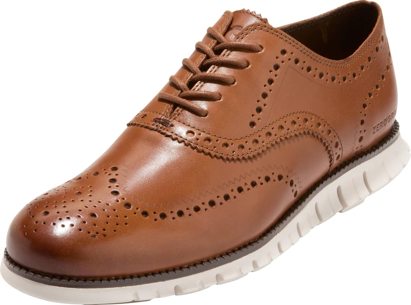 Cole Haan Men's Zerogrand Wing Oxfords, British Tan Closed Holes, 7 UK