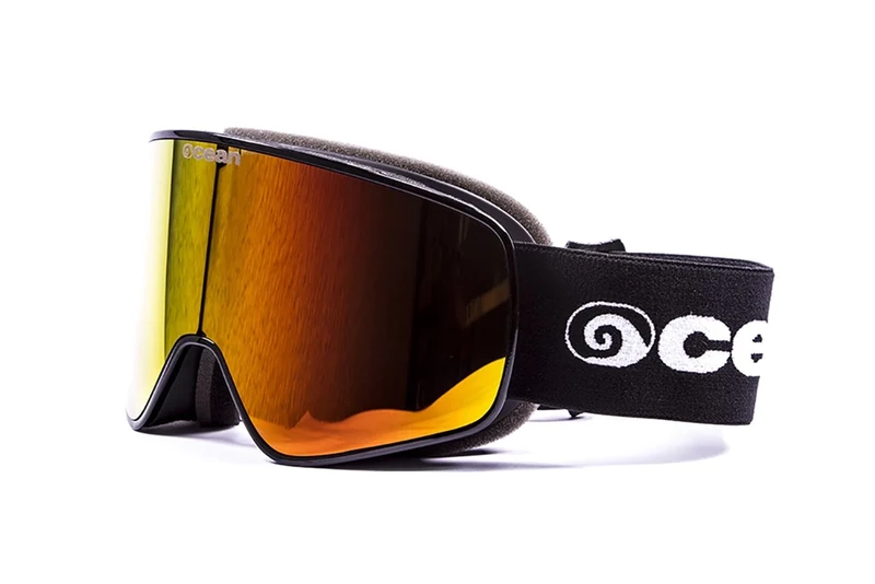 OceanGlasses - Aspen - Ski Sunglasses- Frame : Black - Lens : Revo Red (YH3801.1) - Image 1