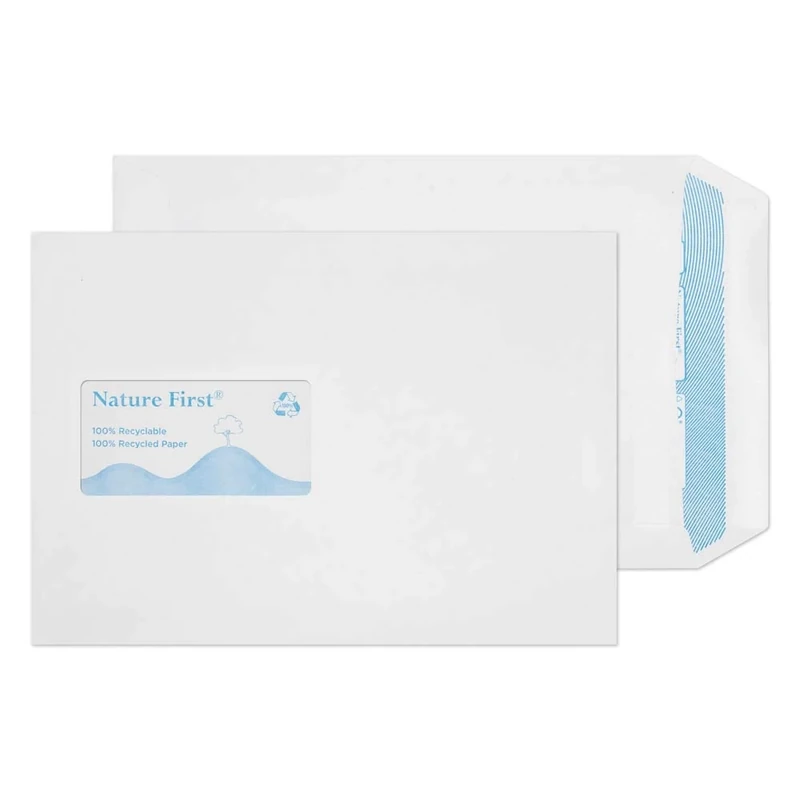 Blake Environmental - Biodegradable & Recycled Window Envelopes C5 (229 x 162mm) - Pack of 500 - Premium 90GSM - FSC Certified - Self Seal White Envelopes - Stationery & Business Supplies (RN17084)