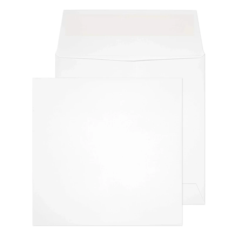 Blake Purely Packaging 165 x 165 mm 210 gsm Optima Card Peel & Seal Square Envelopes (OP065) Ultra White - Pack of 250