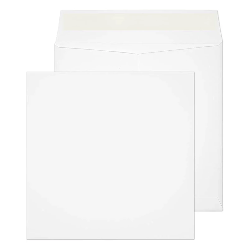 Blake Purely Packaging 220 x 220 mm 210 gsm Optima Card Peel & Seal Square Envelopes (OP720) Ultra White - Pack of 250