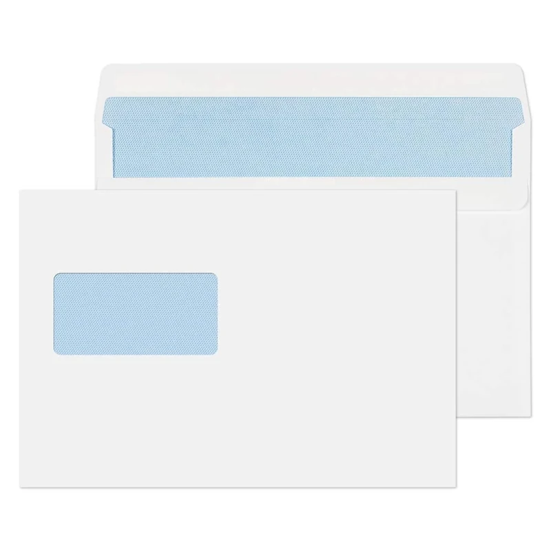 Blake Purely Everyday C5+ 162 x 238 mm 90 gsm Self Seal Wallet High Window Envelopes (2809) White - Pack of 500