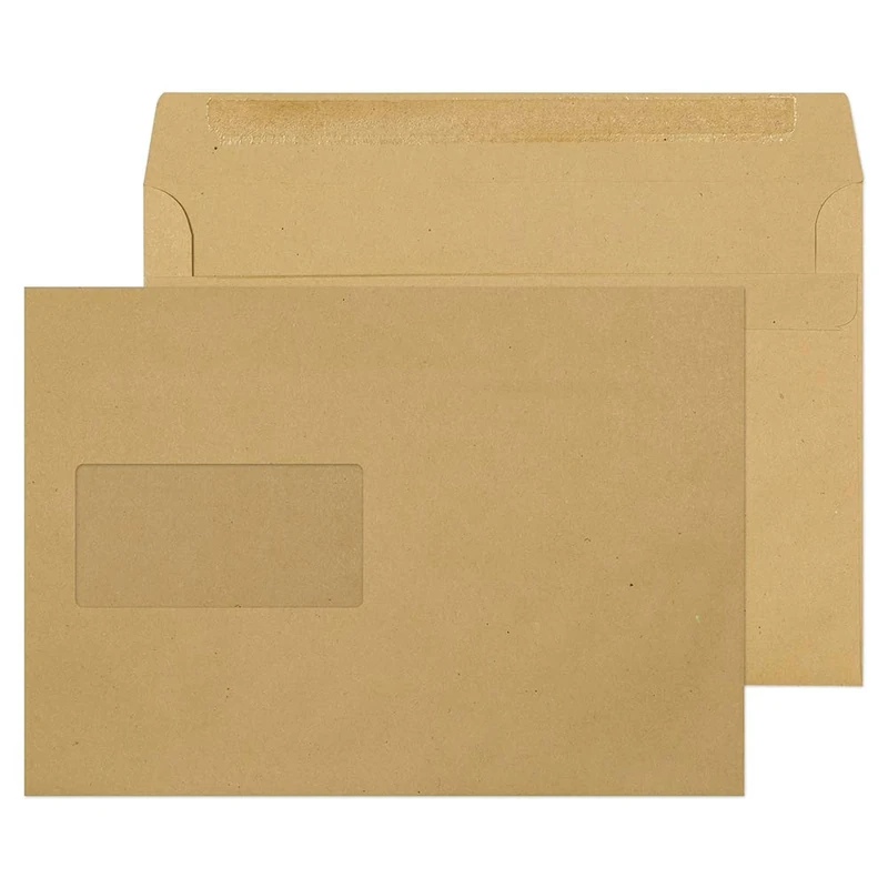Blake Purely Everyday C5 162 x 229 mm 90 gsm Self Seal Wallet Window Envelopes (1608) Manilla - Pack of 500