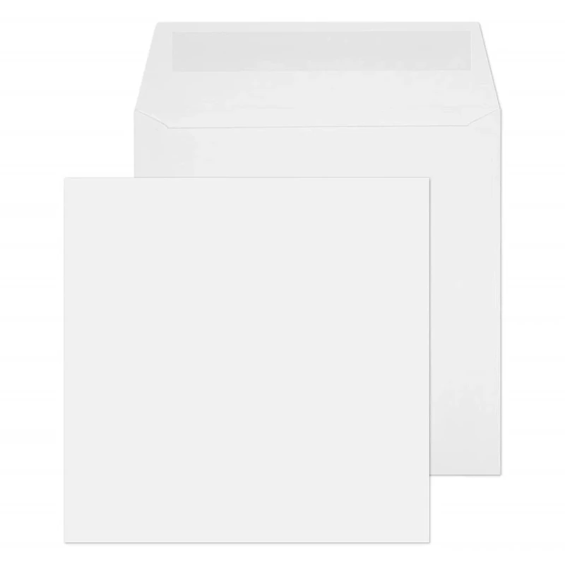 Blake Purely Everyday 240 x 240 mm 100 gsm Square Wallet Gummed Envelopes (0240SQ) White - Pack of 250