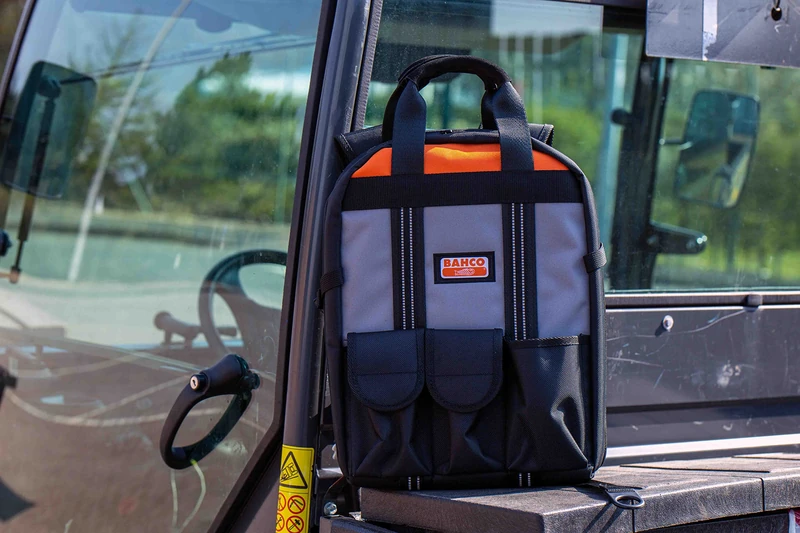 Bahco 3875-BP1 Backpack for Tolls, Black/Grey/Orange, Small