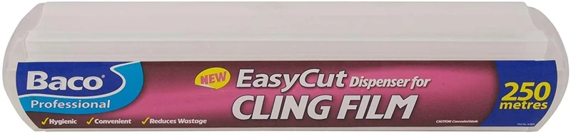 Bacofoil Professional Easycut Cling Film & Dispenser, White, 40 x 8.4 x 7.4 cm