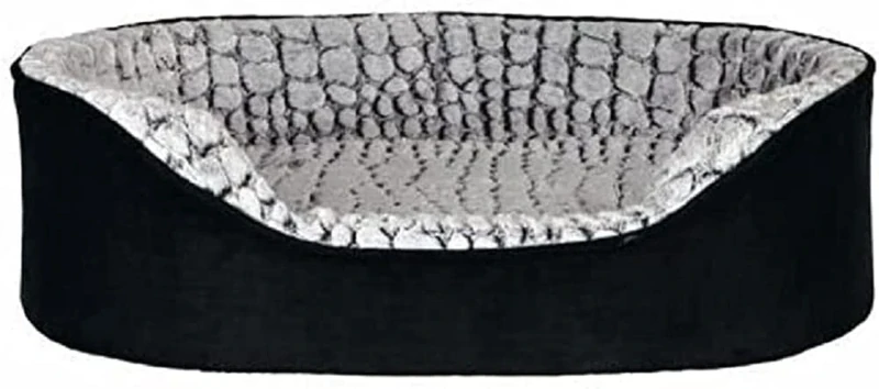 TRIXIE Lino Vital Dog Bed, 83 x 67 cm, Black/Grey