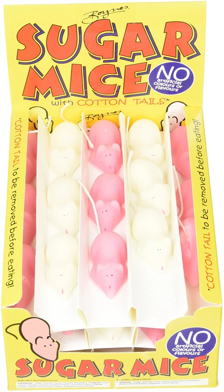 Boynes Pink and White Sugar Mice 20 g (Pack of 60)