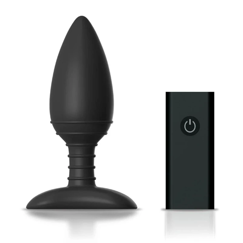 Nexus Medium Ace Butt Plug Remote Control, Black, 4.75 inches