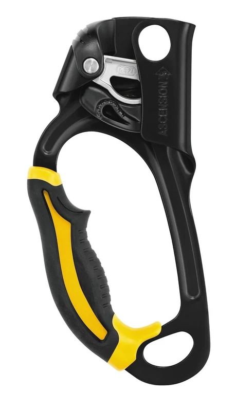 Petzl 528387 ASCENSION Rope Clamp for Left Hand, Type B, Black/Yellow , One size