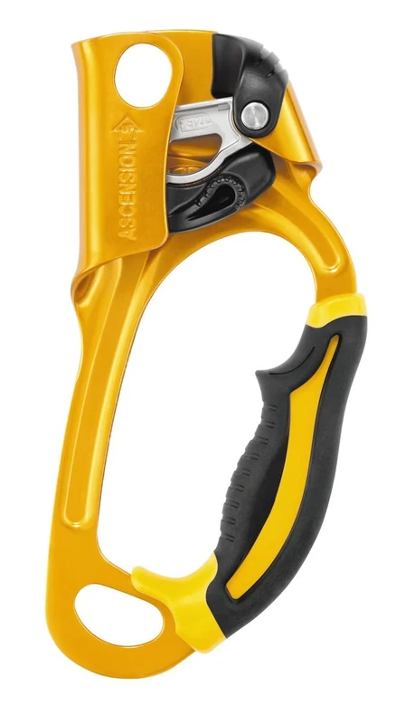 PETZL Unisex Steigklemmen Ascension sporting goods, Black Yellow, One Size UK