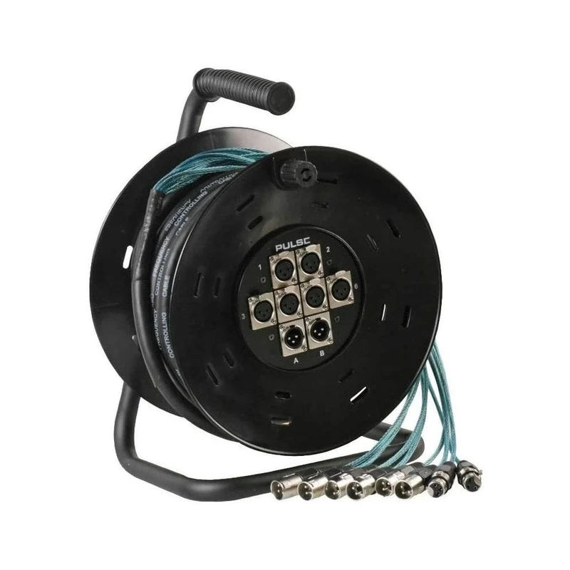 PULSE PLS00406 – 8‑Way (6/2) XLR Multicore Drum Stage Box, 15 m