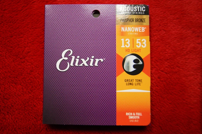 Elixir HD Light 16182 Phosphor Bronze Acoustic Guitar Strings - 2 Pack