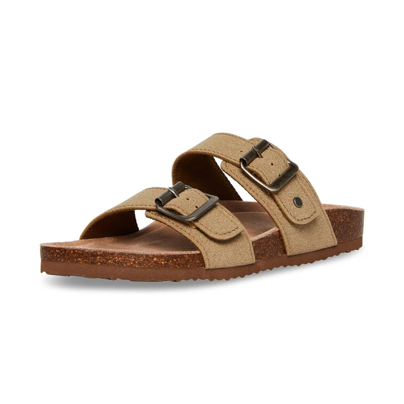 Madden Girl Women's Brando Flat Sandal, Taupe Fabric, 6.5 UK