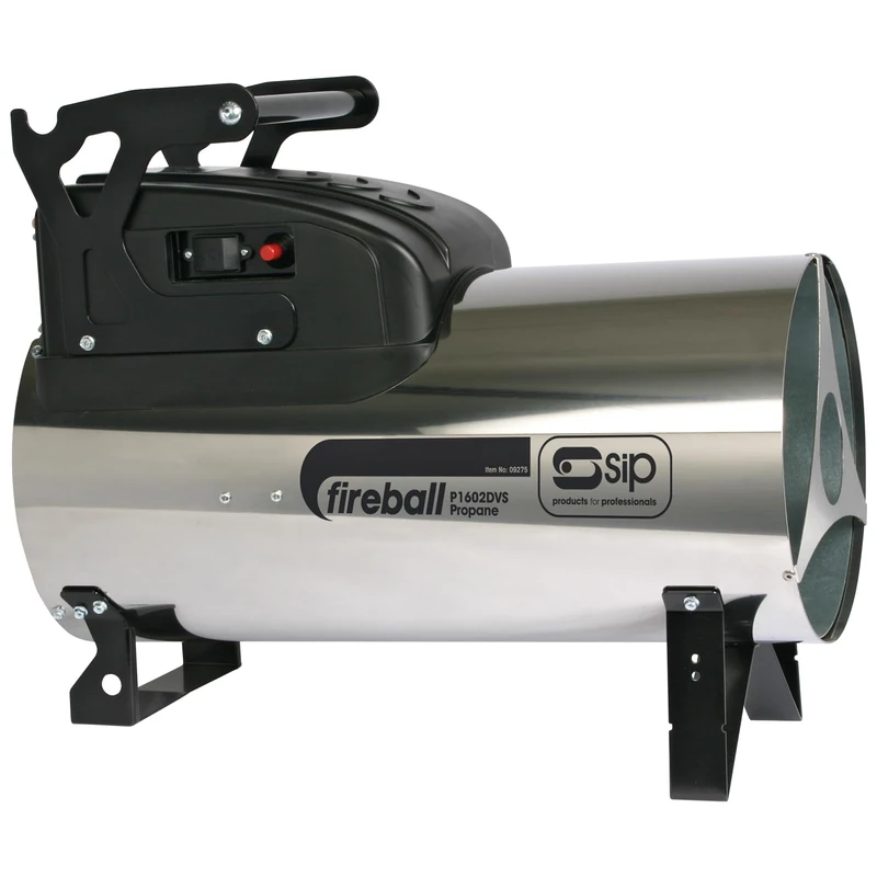 SIP FIREBALL 1602DV Propane Gas Space Heater, Electric 230V / 110V Dual Voltage, 46.9kW / 160,000 BTU/hr, 37,927ft³ Heating Area