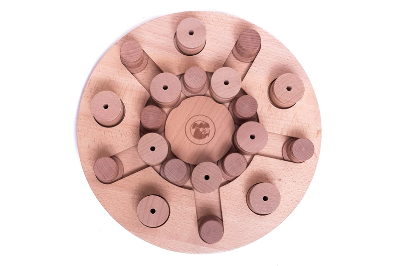 My Intelligent Dogs Mandala & Star Interactive Wooden Dog Toy, Intelligent Toy for Dogs
