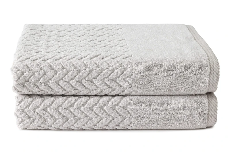Luxury Organic Cotton Towels 2-Set (Bright White) Unique Gifts for The Home HC2201-BRW-2 by TexereSilk