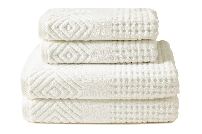 Texere Organic Cotton Jacquard Bath Towels (2-Pack, Tulip) Unique Ideas for Anniversary
