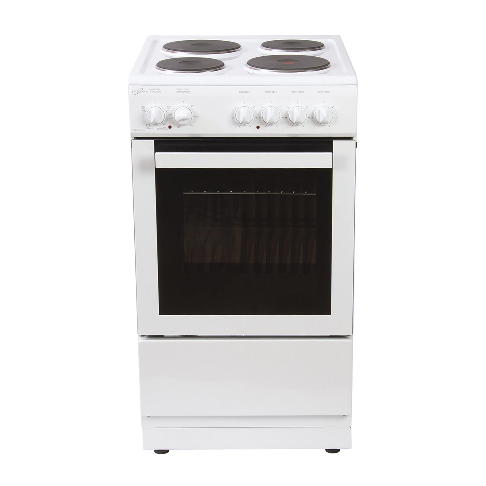 Statesman DELTA50E Single Cavity Electric Cooker, 50 cm, White