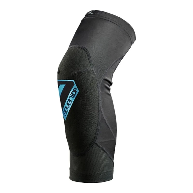 Seven iDP 7IDP Transition Knee Pads - Lightweight Protection for Mountain Biking, BMX & Skateboarding - Black/Blue (Large)
