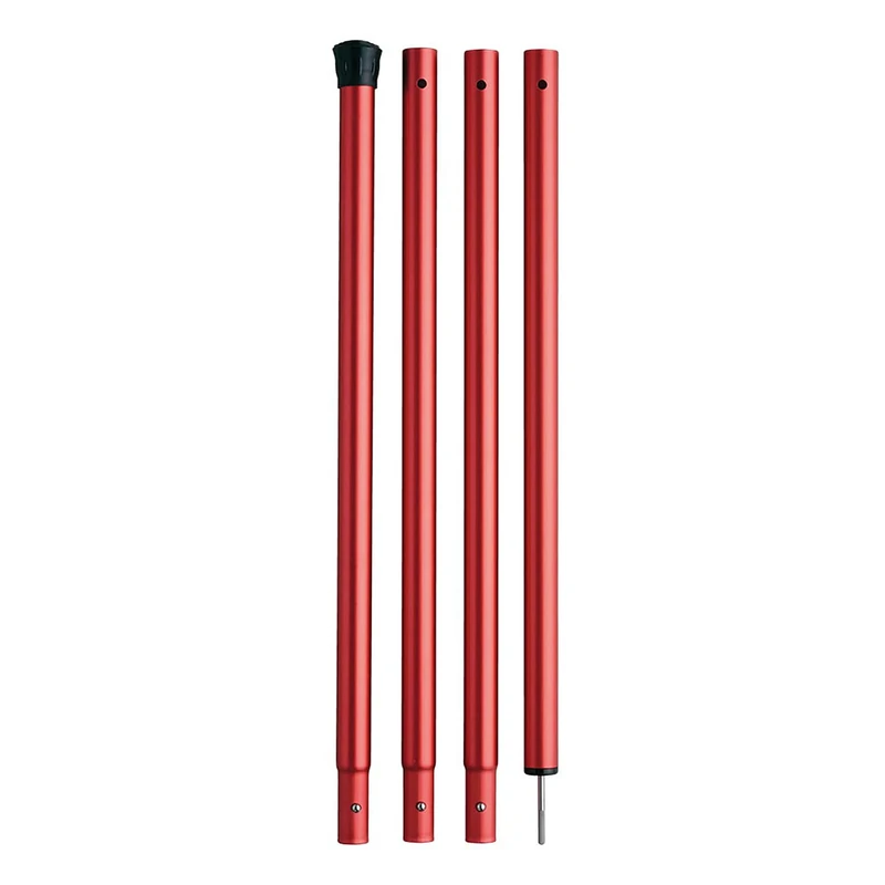 Snow Peak Wing Pole 240mm Red, Lightweight Japanese pole for tarps & shelters