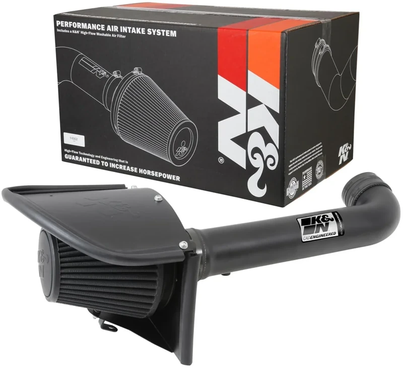 K&N Cold Air Intake Kit: High Performance, Increase Horsepower: Compatible with 2012-2018 Jeep (Wrangler, Wrangler JK) 3.6L V6, 71-1566