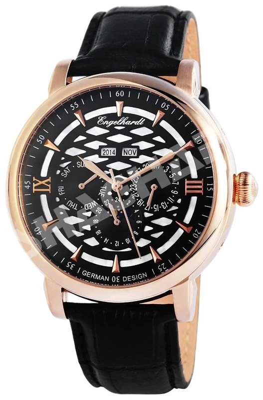 Engelhardt Men's Analogue Mechanical Watch with Leather Strap 3.88531E+11