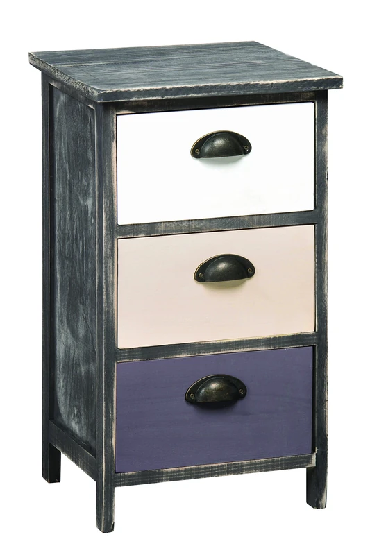 Premier Housewares Urban Loft 3-Drawer Chest - Brown