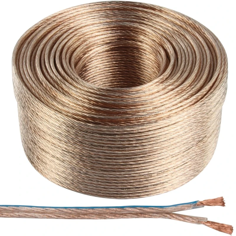 100M Quality Speaker Cable-2.5mm 14 AWG-Wire Reel Drum Amp HiFi Loud CCA Strands - Image 1