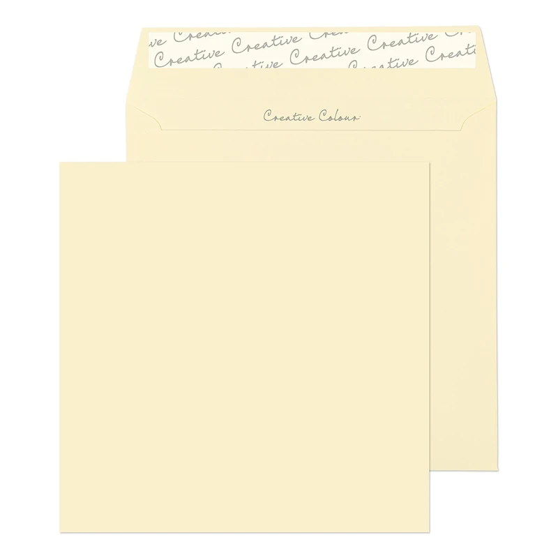 Blake Creative Colour 155 x 155 mm 120 gsm Square Peel & Seal Envelopes (753) Clotted Cream - Pack of 500