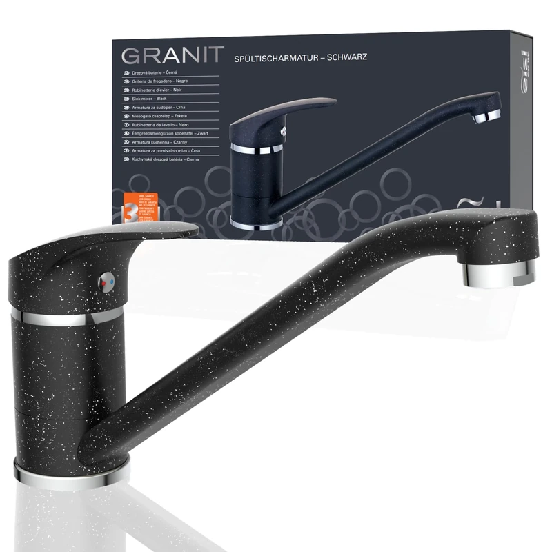 EISL NI182SMCR Single-Lever Sink Mixer Tap Granite Black