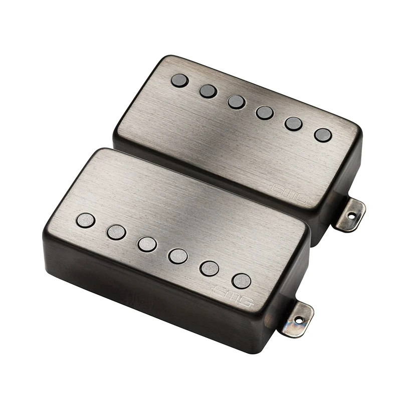 EMG 4389.00 57/66 Active Guitar Humbucker Pickup Set, Brushed Black Chrome