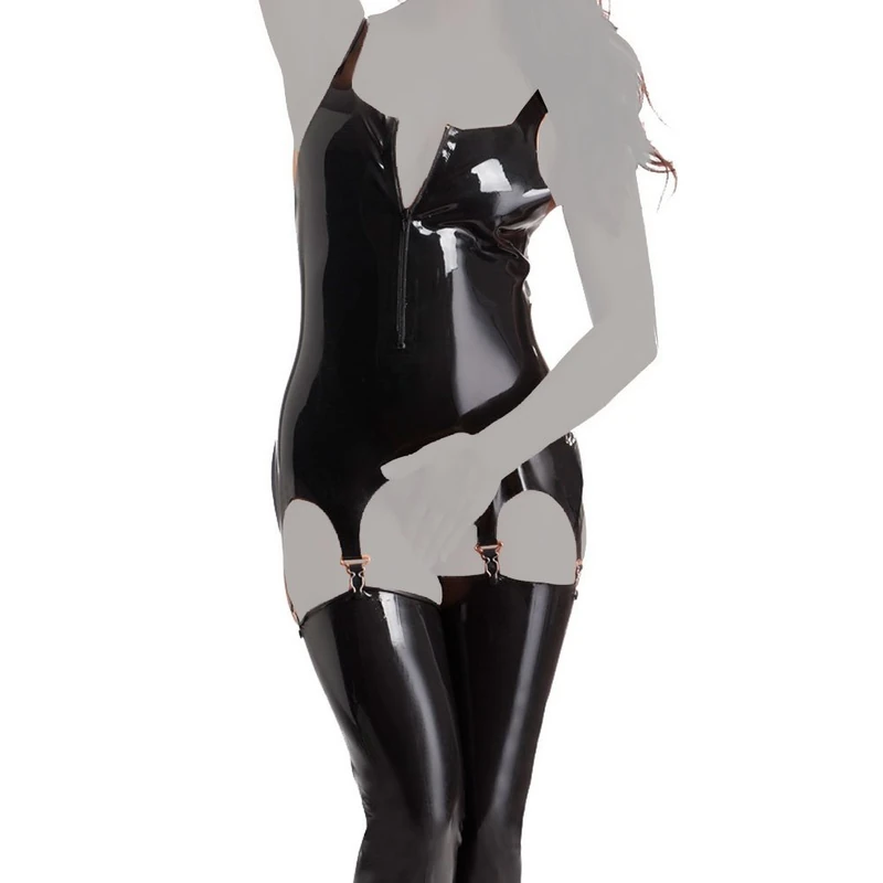 Rimba - Corset with Front Zipper Black