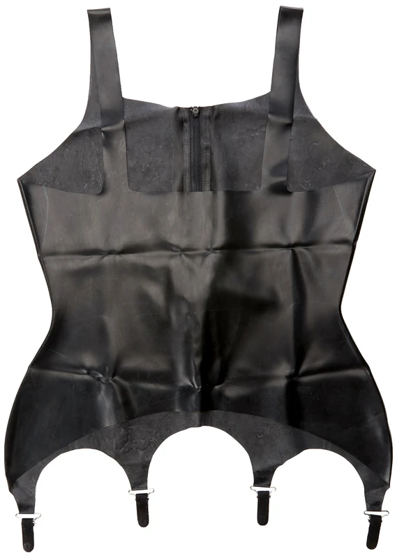 Rimba - Corset with Front Zipper Black