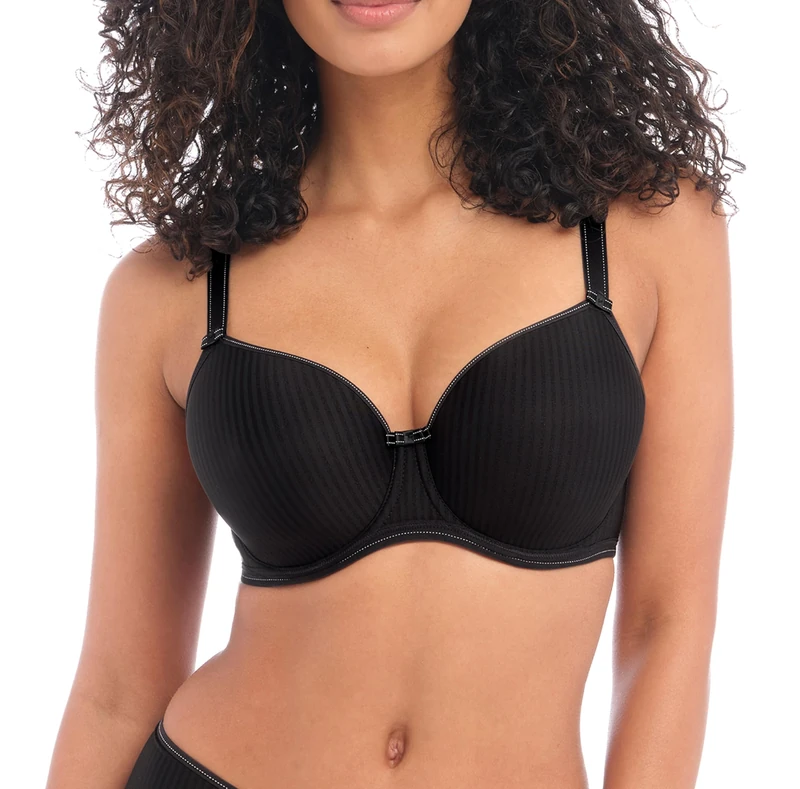 Freya 1050 Idol Underwired Moulded Balcony Bra, Black, 30HH