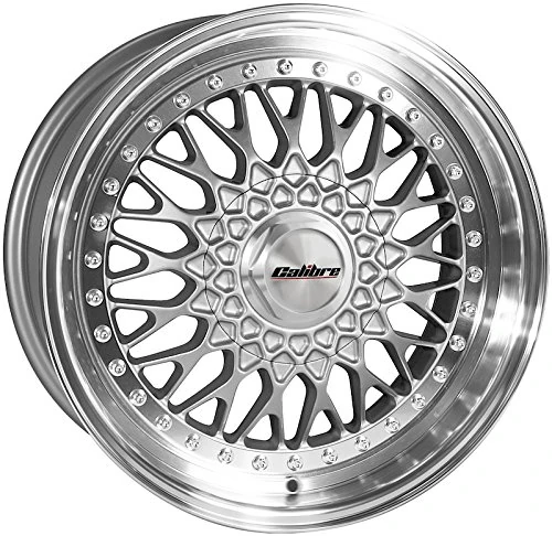 Calibre Y780J-LYSP2335+_17686 Vintage Alloy Wheel for Mercedes Benz E-Klasse 1995-2002, 8 x 17-inch, Silver/Polished Dish