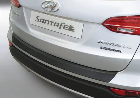 RGM ABS Rear bumper protector compatible with Hyundai Santa FE 2012-2015 Silver